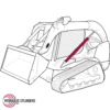 Replacement Hydraulic Boom Arm Lift Hoist Cylinder for Bobcat (PN: 6817310) Skid Steer Models 5600, S250, S300, S330, T300, T320, A300